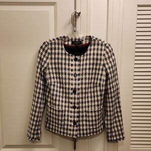 NWT Plaid Black and White Women's Jacket